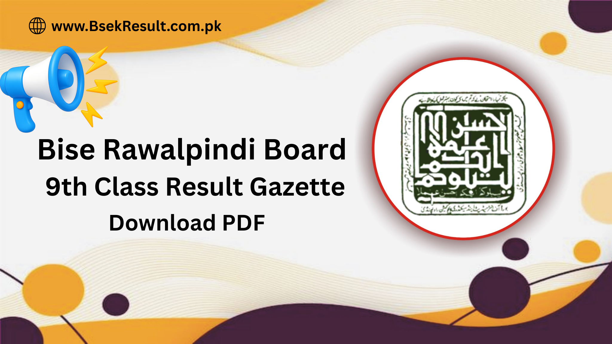 BISE Rawalpindi Board 9th Class Result Gazette 2025 Download!