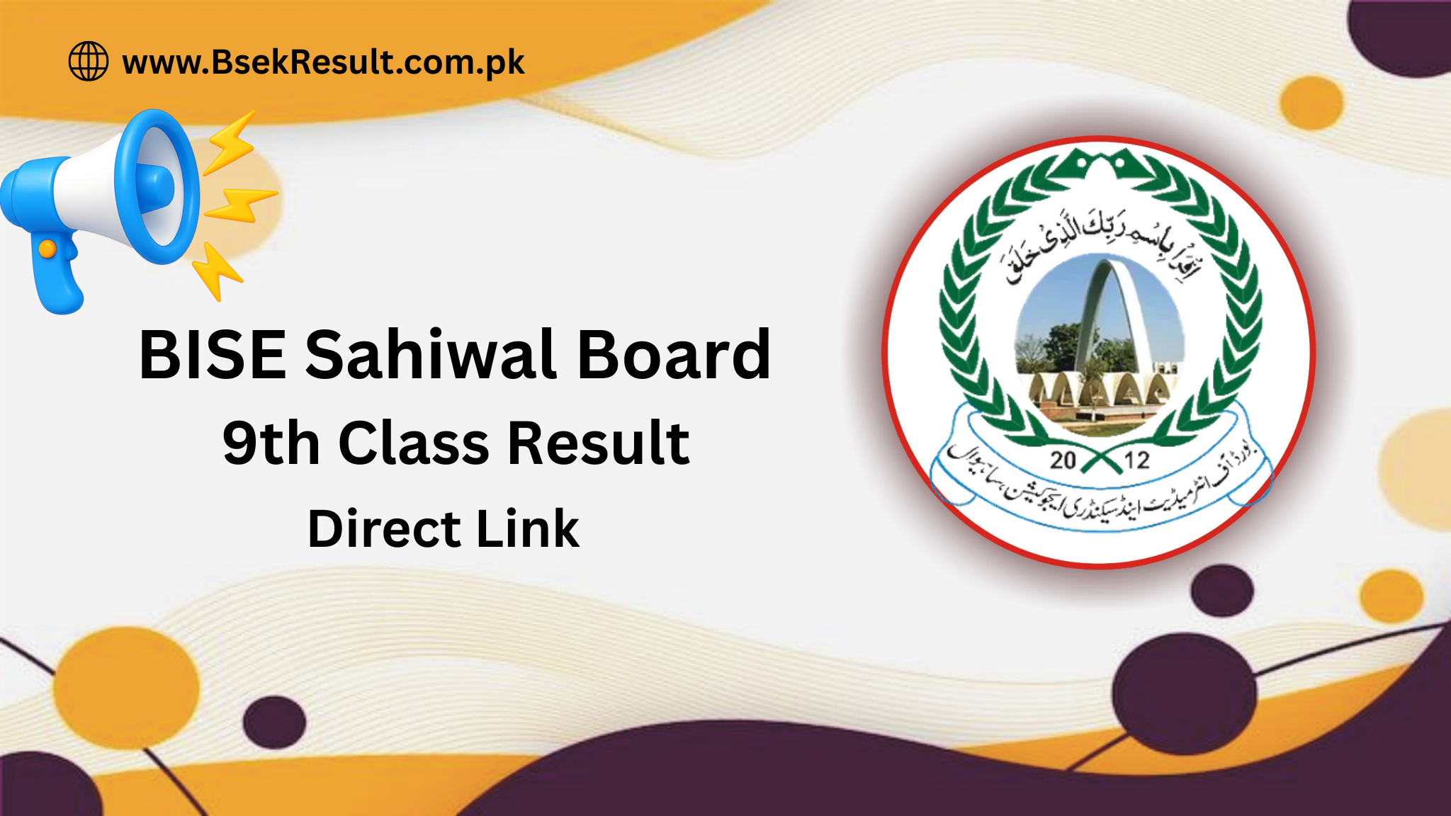 BISE Sahiwal Board 9th Class Result 2025